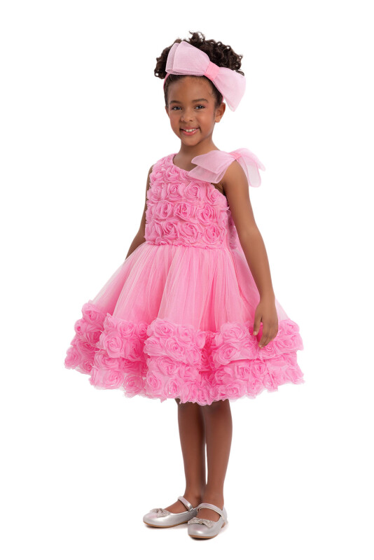 CandyPink Girls Dress with Tulle 3-7 AGE - 3