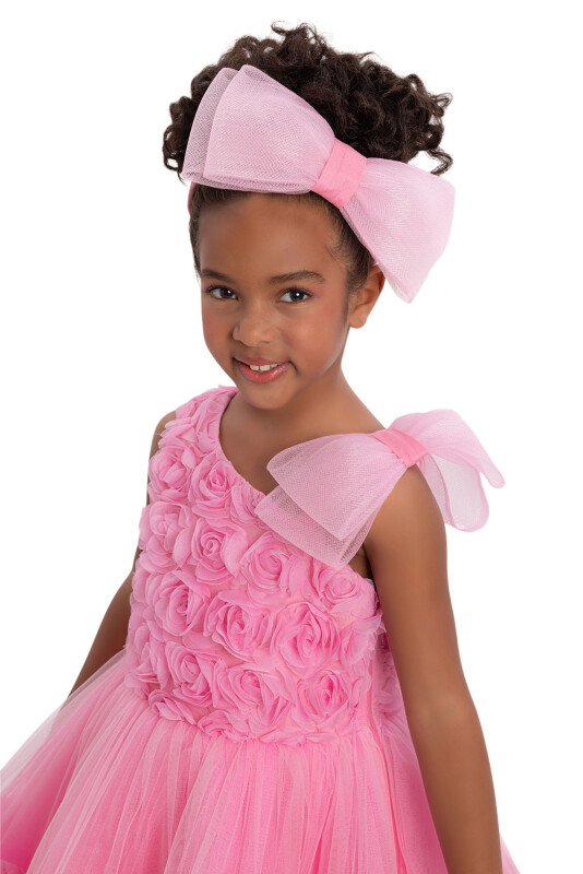 CandyPink Girls Dress with Tulle 3-7 AGE - 4