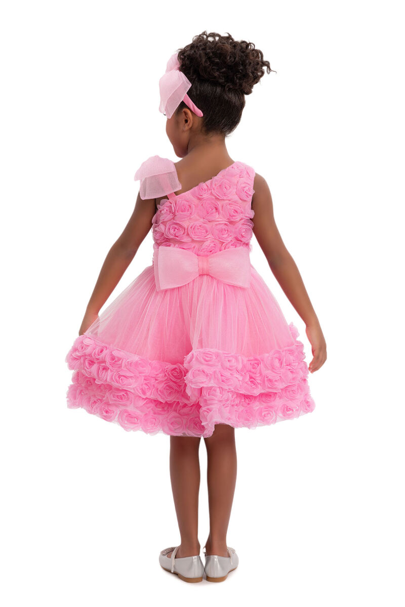 CandyPink Girls Dress with Tulle 3-7 AGE - 6