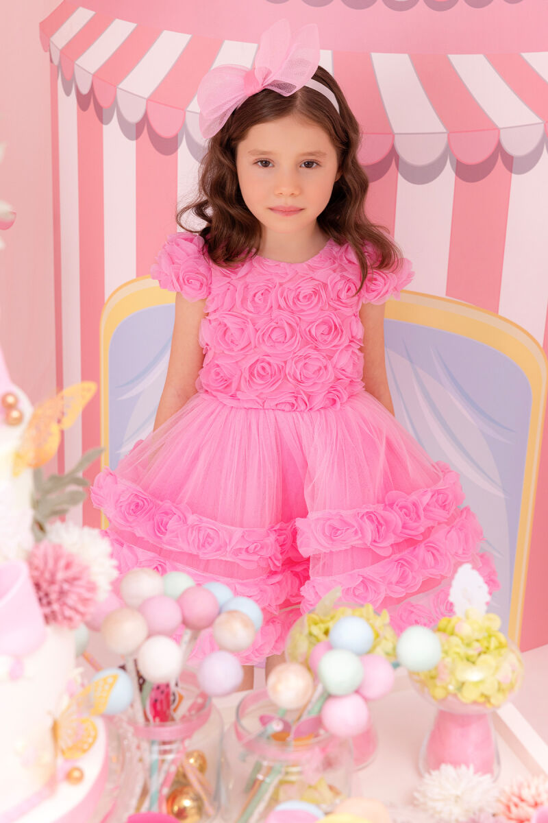 CandyPink Girls Rose-Patterned Dress 6-24 MONTH - 8