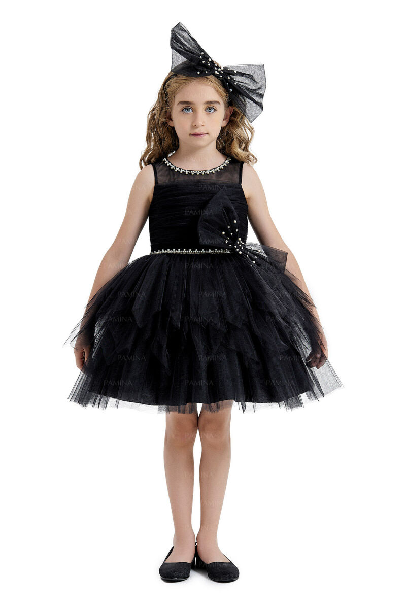 Black Dress with Ballet Skirt 4-8 AGE - 1