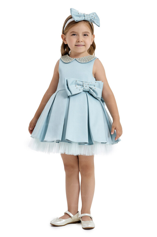 Mint Baby Collored Satin Dress 6-12-18 MONTH - 8
