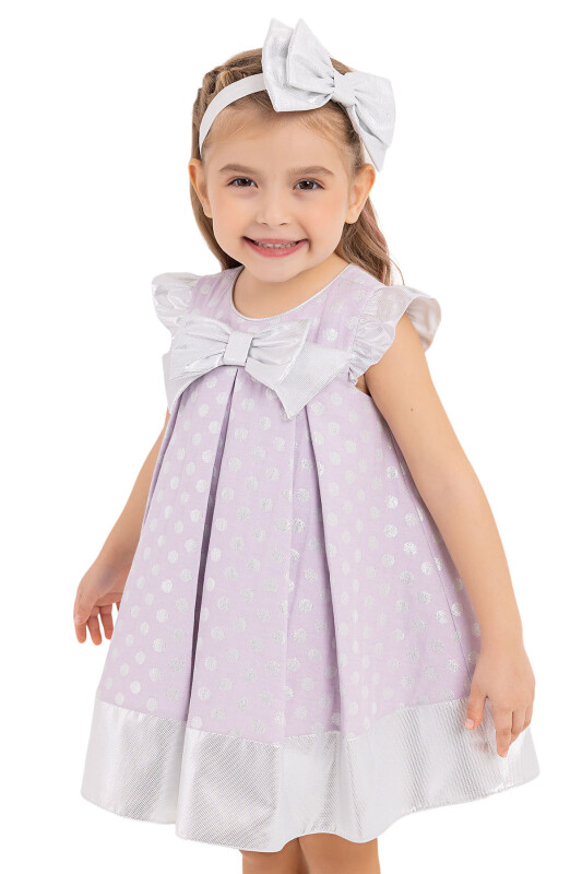 Lilac Spotted, dress for girls 6-18 MONTH - 3