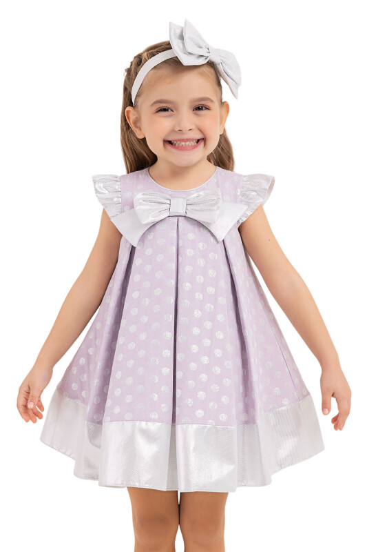 Lilac Spotted, dress for girls 6-18 MONTH - 5