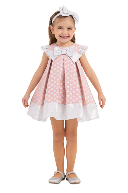 Powder Spotted, dress for girls 6-18 MONTH 