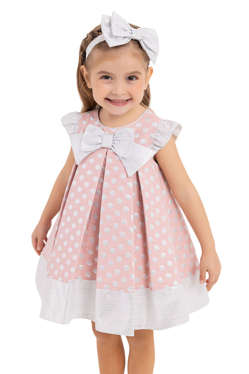 Powder Spotted, dress for girls 6-18 MONTH - 3