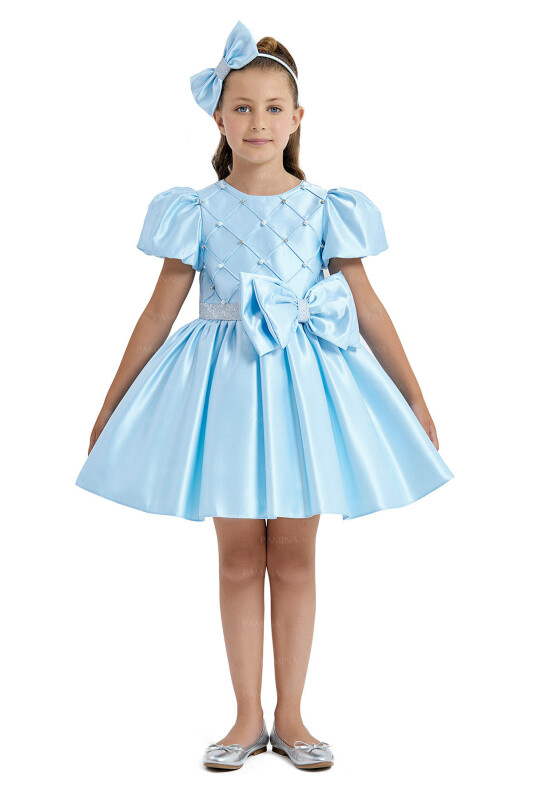 Blue Tile Patterned Dress 6-10 AGE - 1