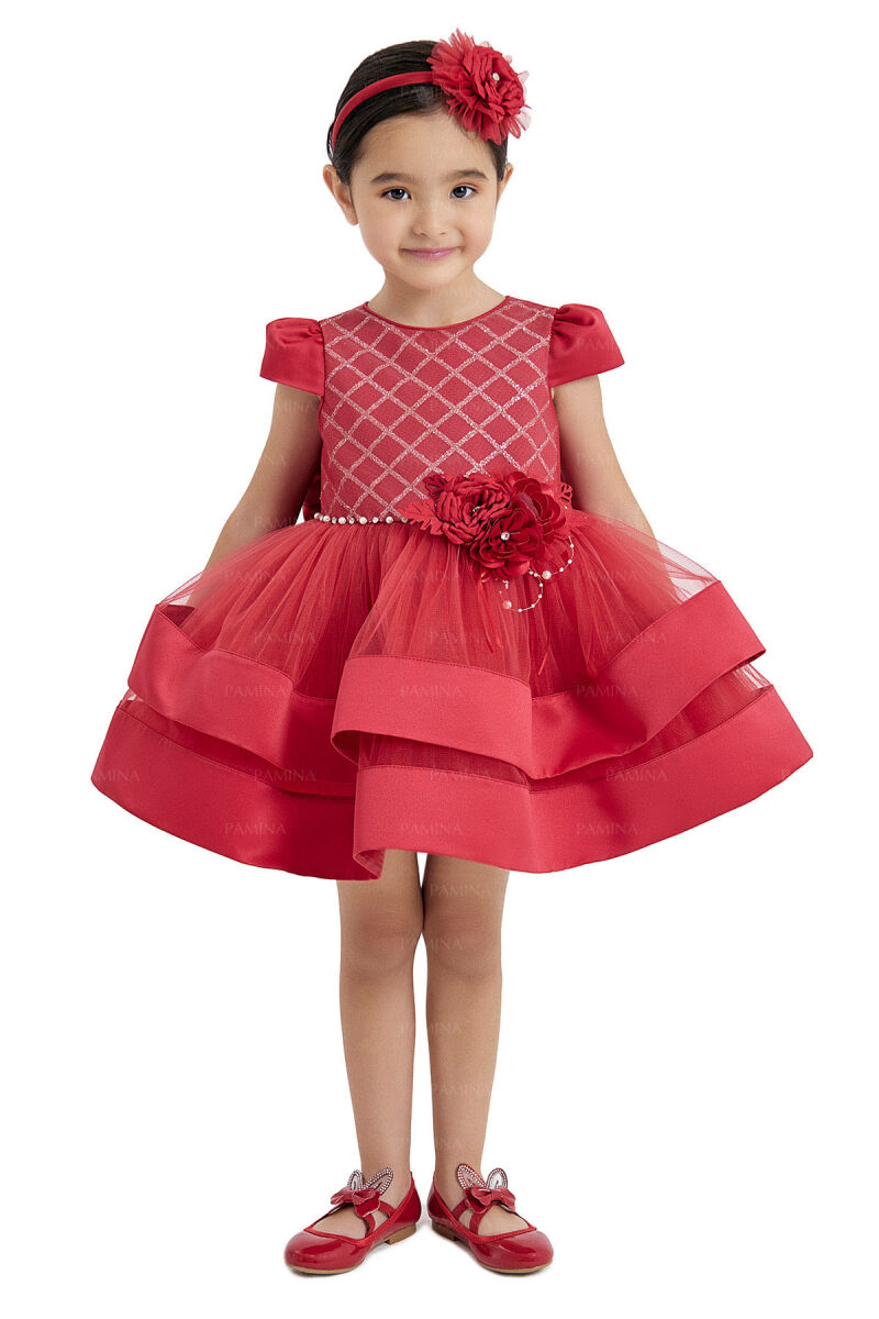 Red Layered Skirted Dress 6-18 MONTH - 1
