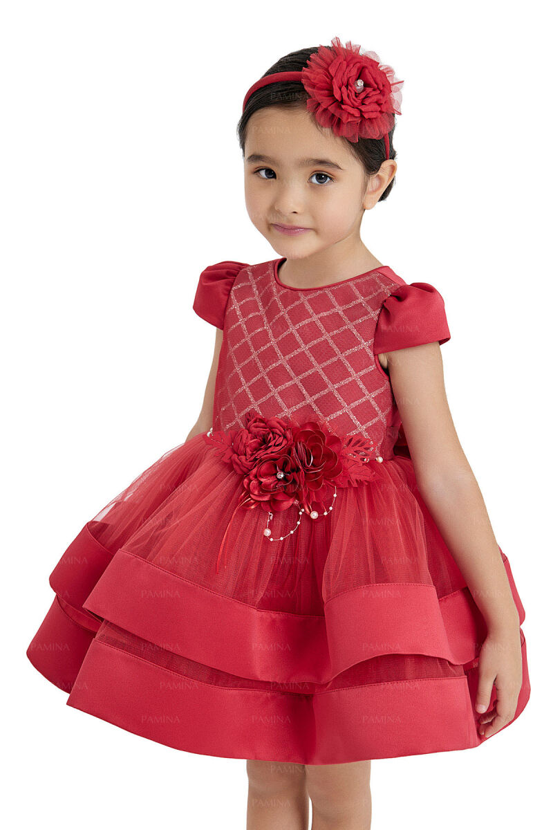 Red Layered Skirted Dress 6-18 MONTH - 3