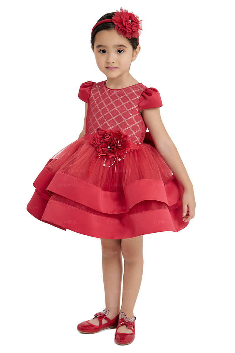 Red Layered Skirted Dress 6-18 MONTH - 4
