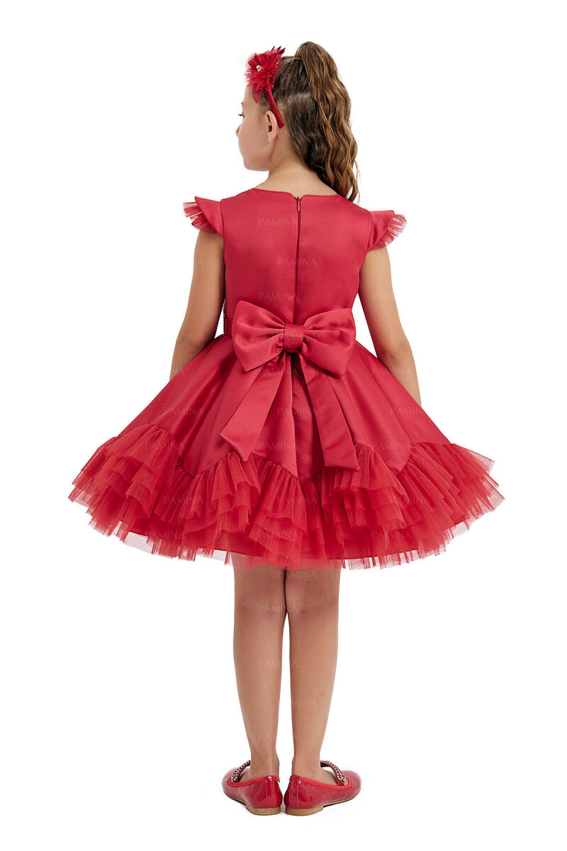 Red Pearl Plated Dress 4-8 AGE - 5
