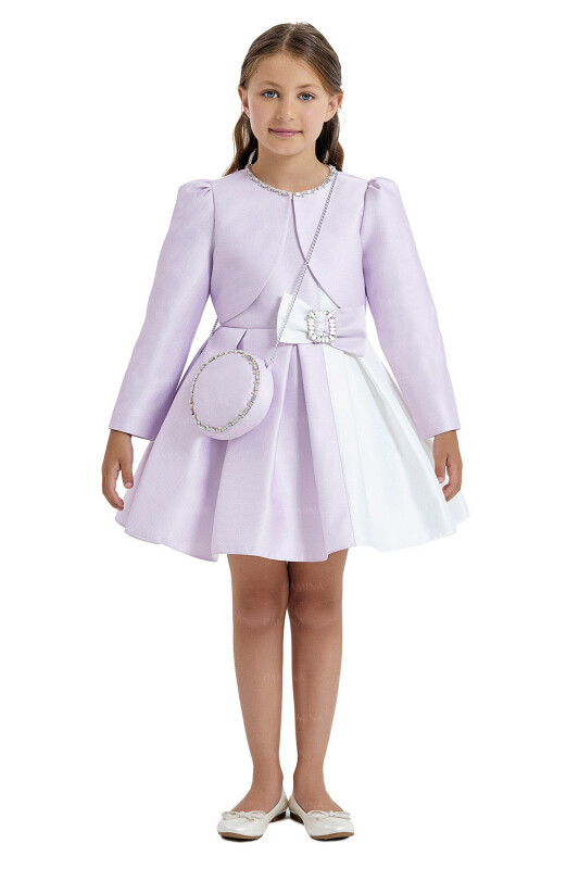 Lilac Sleeveless Dress with Bolero 4-8 AGE 