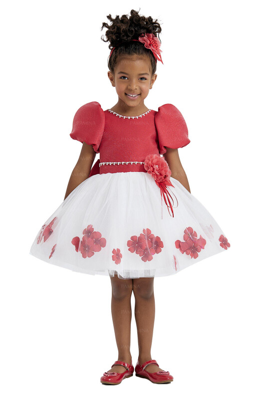 Red Balloon-Skirted Dress 2-6 AGE - 1