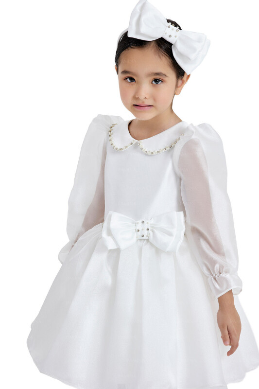 Ecru Baby Collared Dress 2-6 AGE - 4