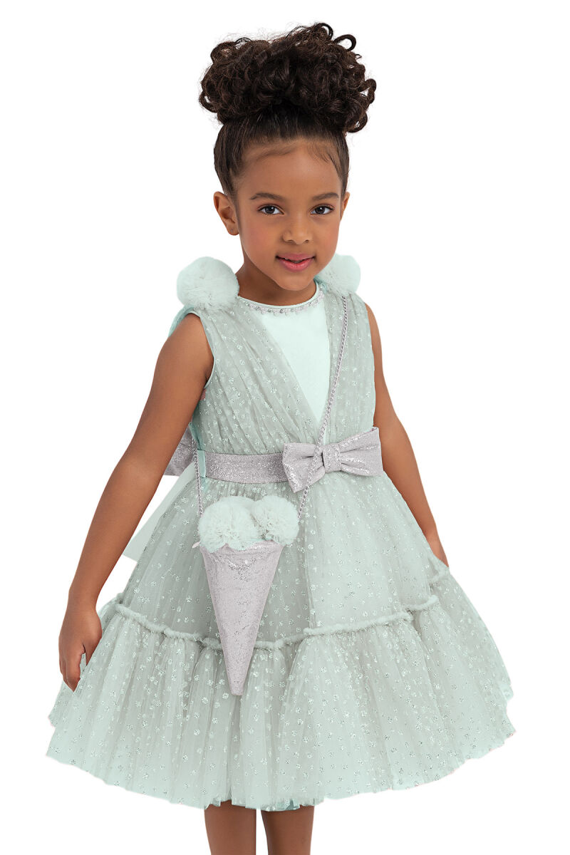 Mint Tulle Dress for Girls 2-6 AGE - 3