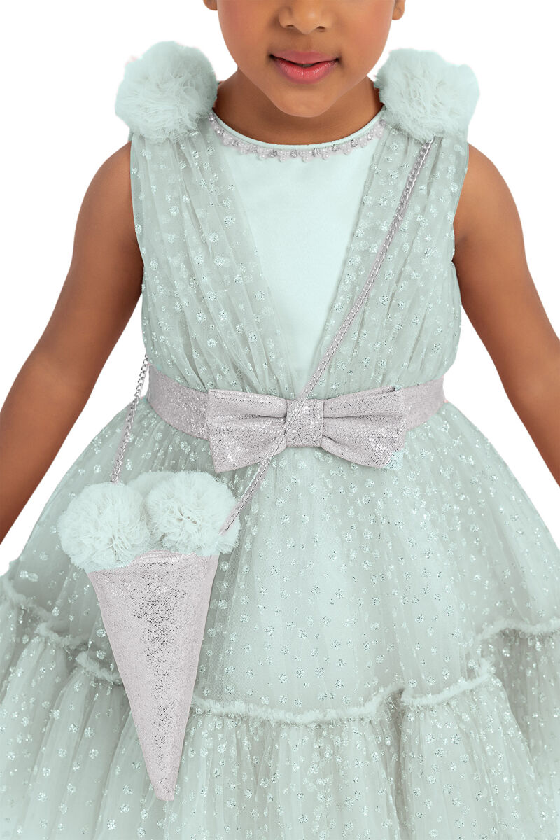 Mint Tulle Dress for Girls 2-6 AGE - 4