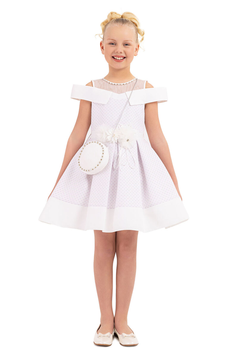 Lilac Princess collar dress for girls 8-12 AGE - 1