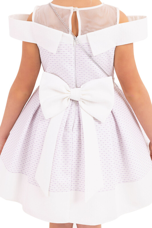 Lilac Princess collar dress for girls 8-12 AGE - 6