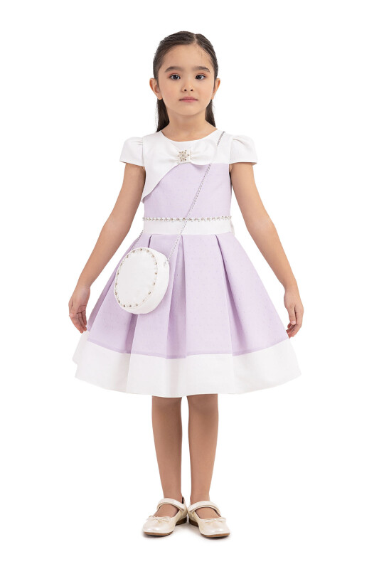 Lilac Moon-sleeved, dress for girls 2-6 AGE - 1
