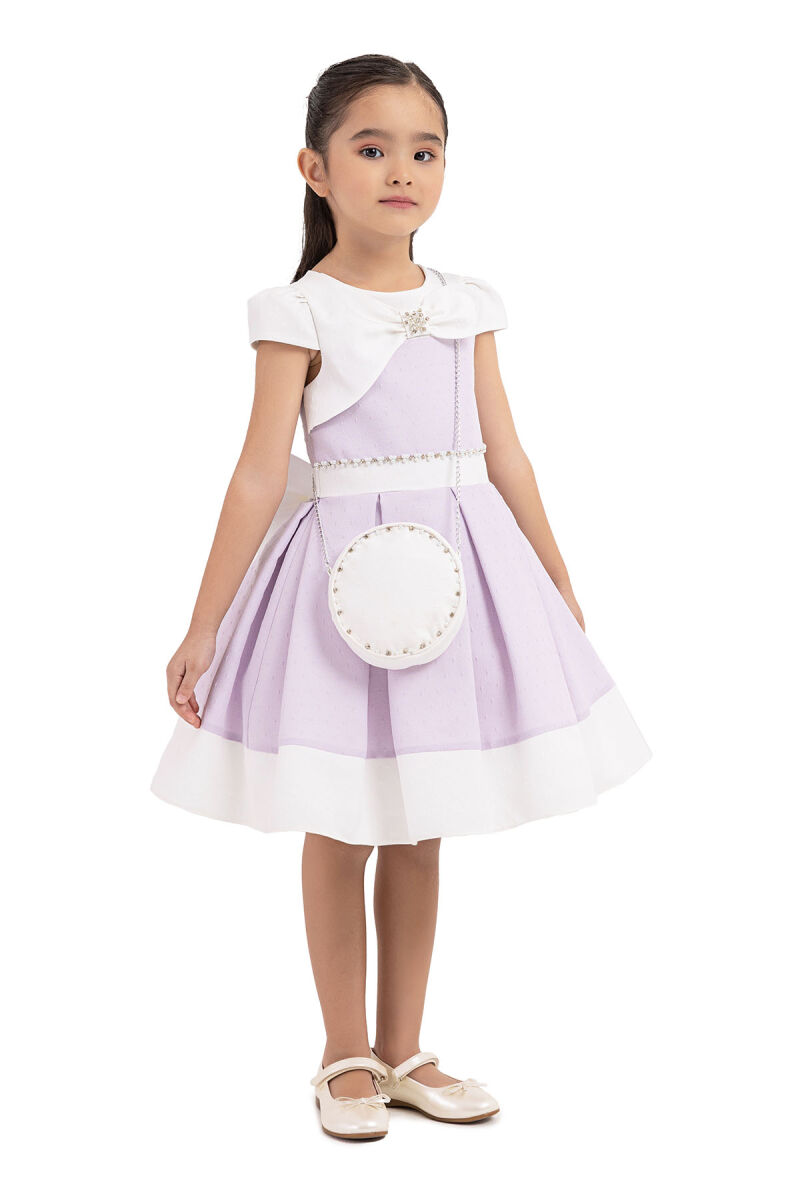 Lilac Moon-sleeved, dress for girls 2-6 AGE - 2