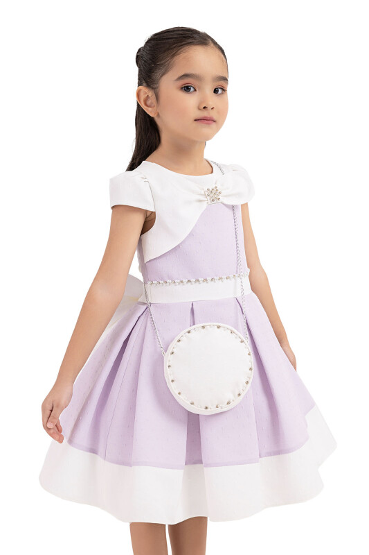 Lilac Moon-sleeved, dress for girls 2-6 AGE - 3