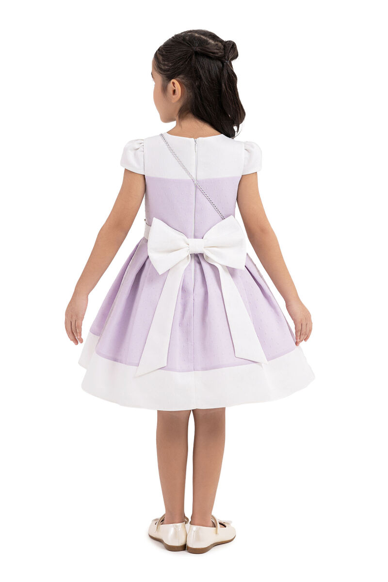 Lilac Moon-sleeved, dress for girls 2-6 AGE - 7