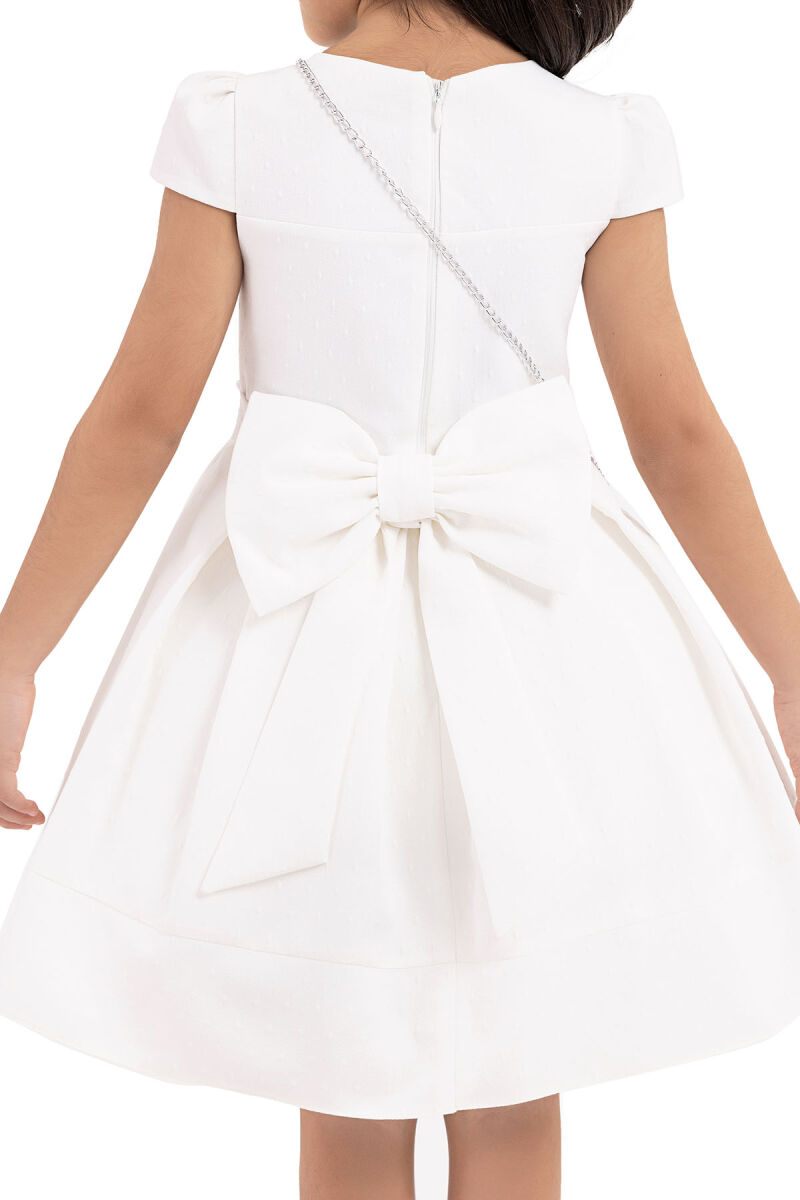 Ecru Moon-sleeved, dress for girls 2-6 AGE - 6