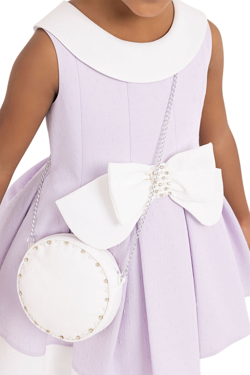 Lilac Sleeveless cutting, dress for girls 2-6 AGE - 3