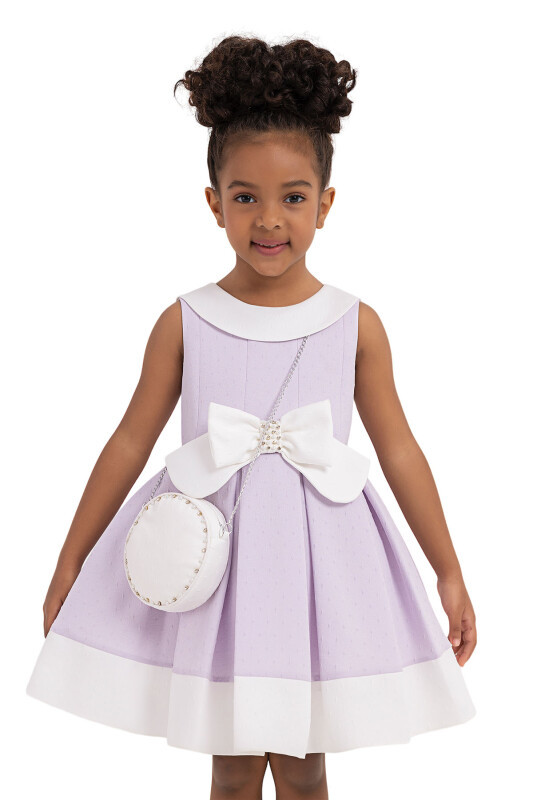 Lilac Sleeveless cutting, dress for girls 2-6 AGE - 4