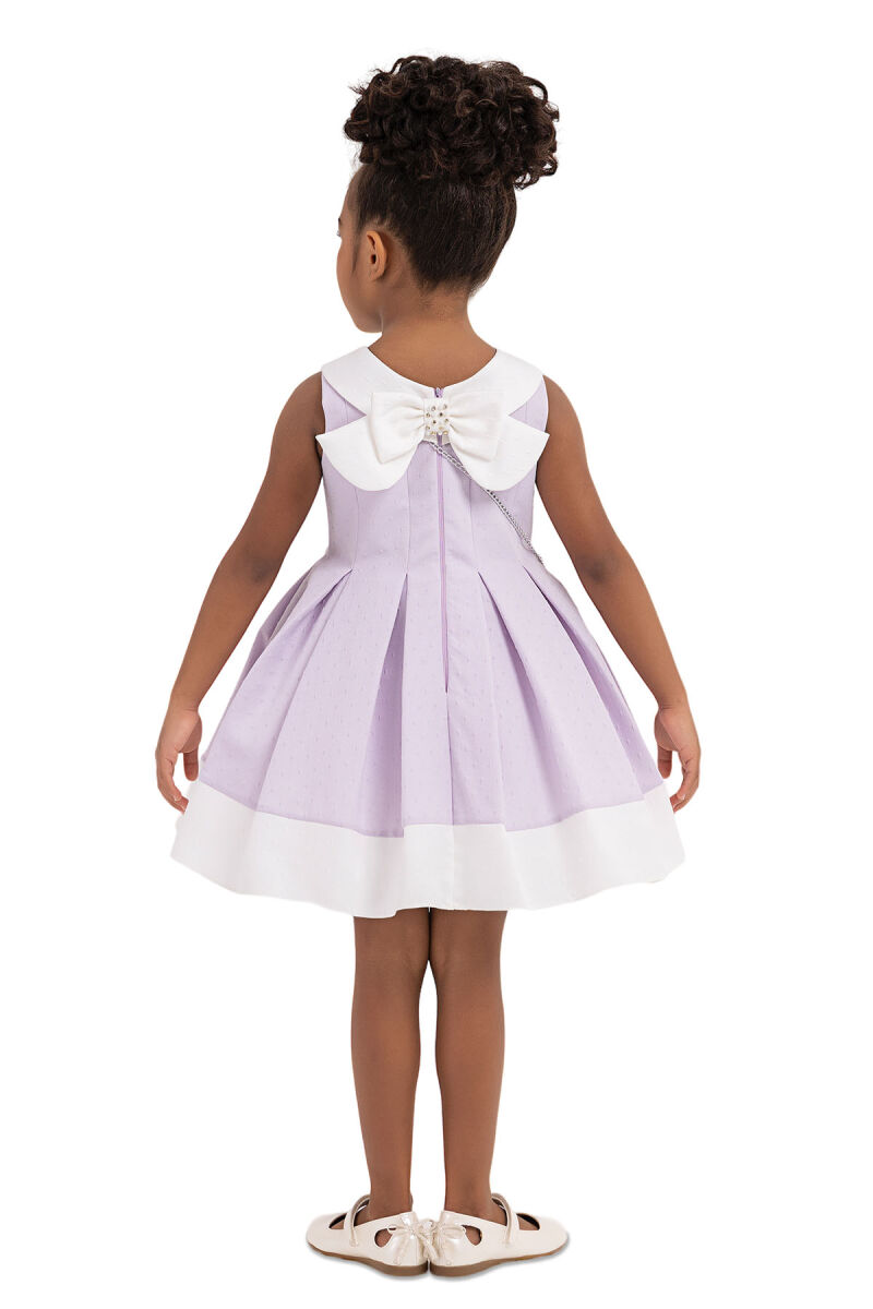 Lilac Sleeveless cutting, dress for girls 2-6 AGE - 7