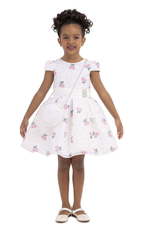 Pink Cherry printed dress for girls 2-6 AGE - 1