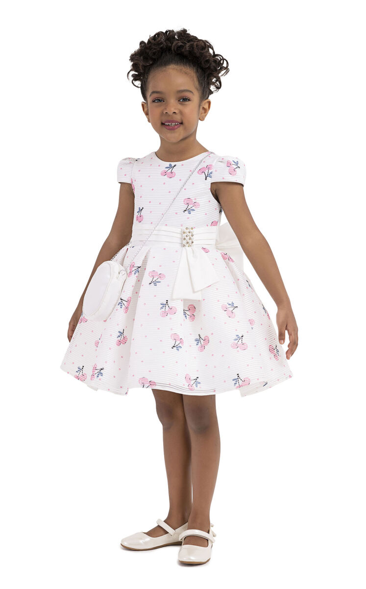 Pink Cherry printed dress for girls 2-6 AGE - 2