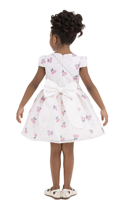 Pink Cherry printed dress for girls 2-6 AGE - 7