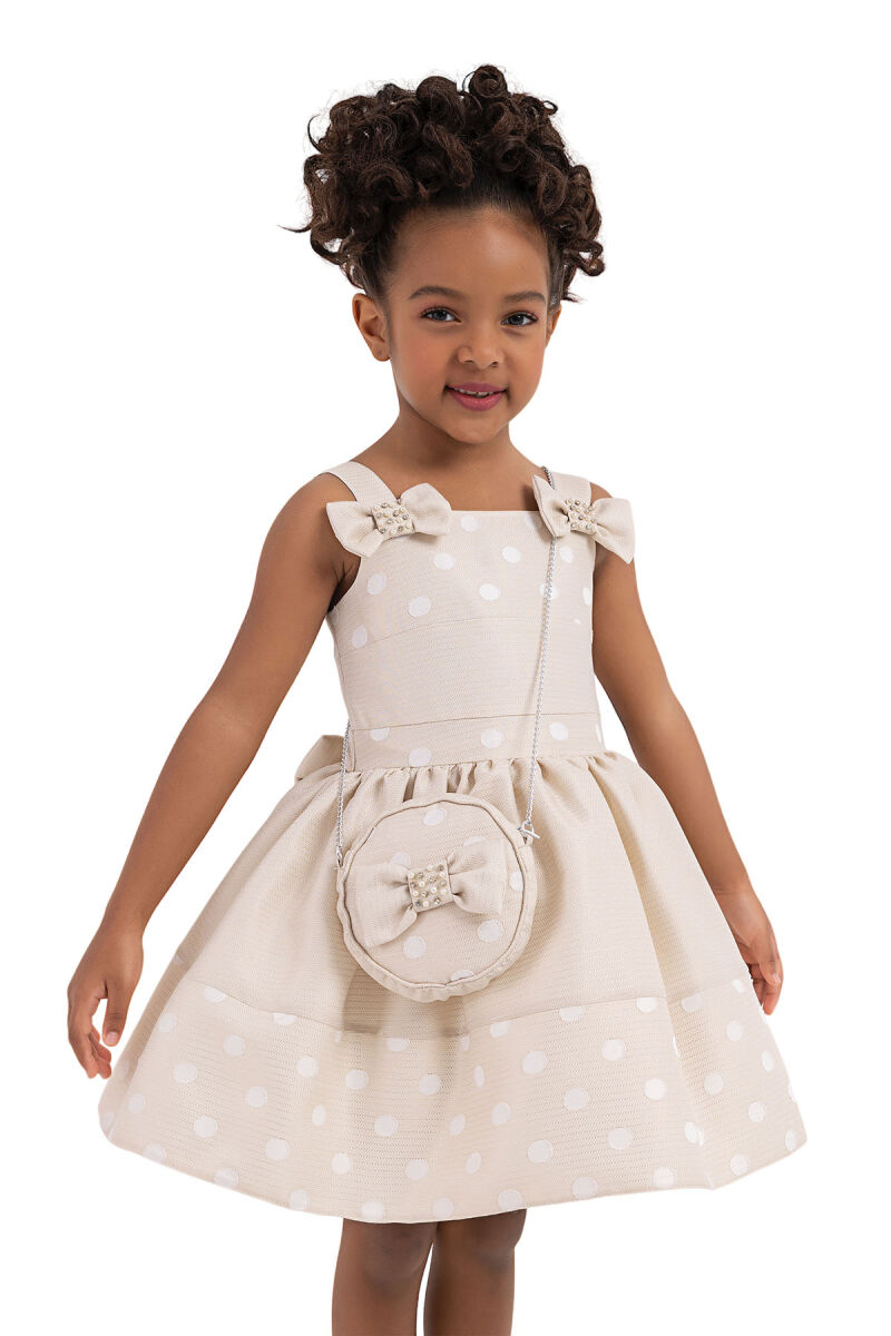 Beige Strappy dress for girls 2-6 AGE - 3