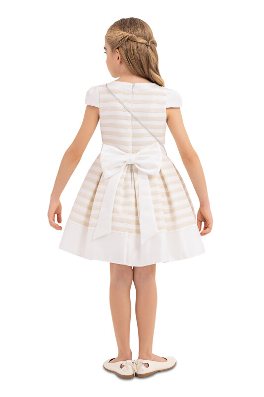 Gold Moon-sleeved dress for girls 4-8 AGE - 7