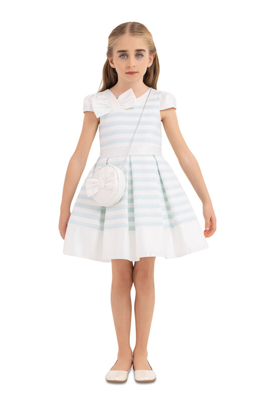 Blue Moon-sleeved dress for girls 4-8 AGE - 1