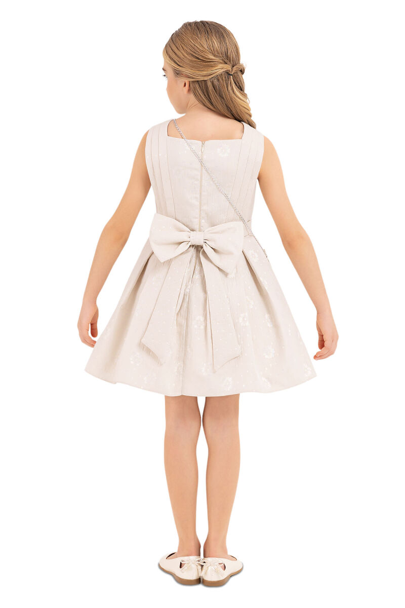 Beige Sleeveless dress for girls 4-8 AGE - 7