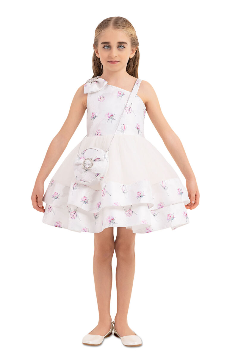 Pink dress with tulle skirt for girls 4-8 AGE - 5