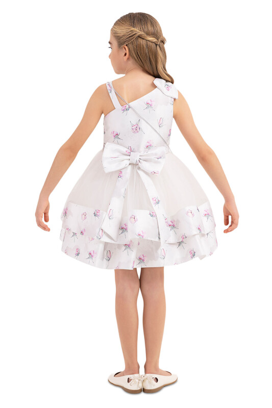 Pink dress with tulle skirt for girls 4-8 AGE - 11