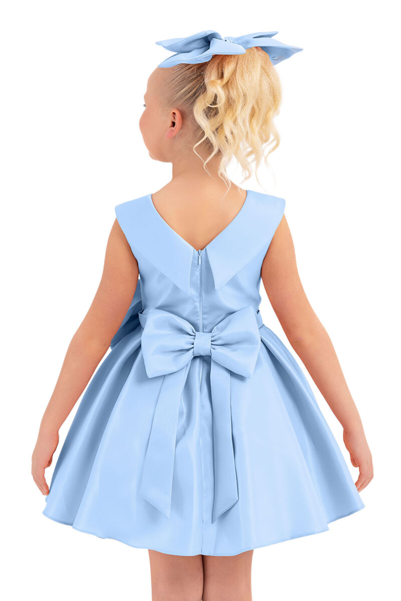 Blue Sleeveless Cutting Dress for Girls 8-12 AGE - 6