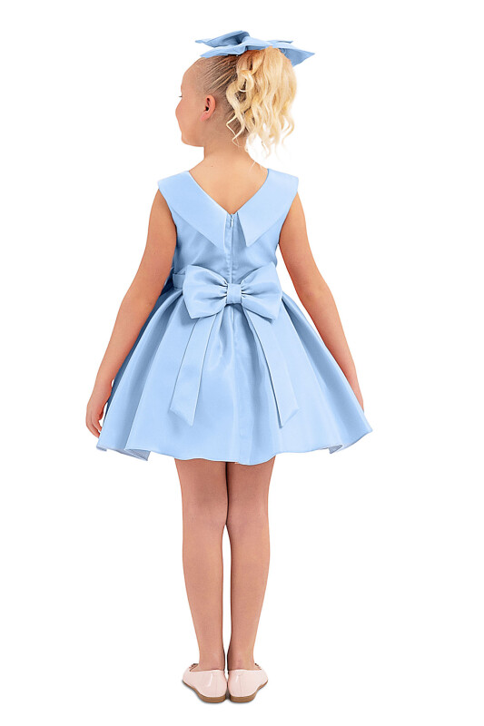 Blue Sleeveless Cutting Dress for Girls 8-12 AGE - 7