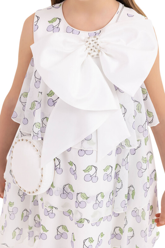 Lilac Chiffon dress for girls 4-8 AGE - 5