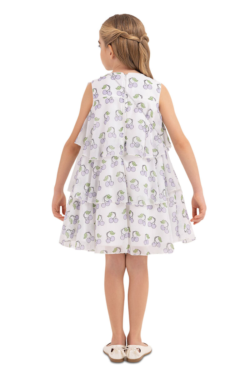 Lilac Chiffon dress for girls 4-8 AGE - 6