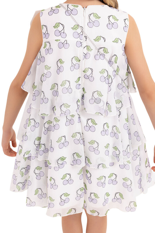 Lilac Chiffon dress for girls 4-8 AGE - 7