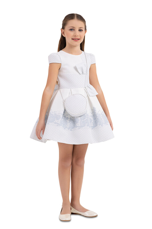 Blue Moon-sleeved Dress for Girls 4-8 AGE - 2