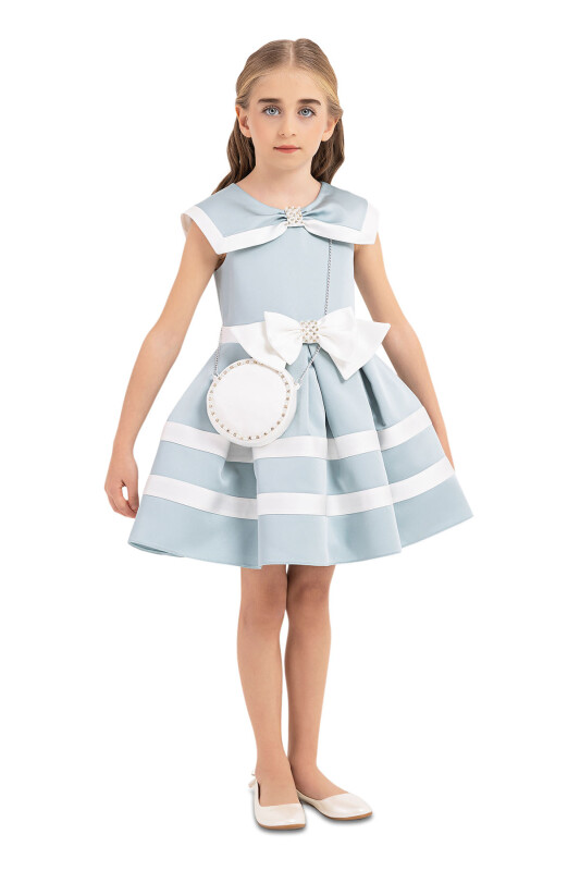 Mint Sailor-collar dress for girls 4-8 AGE - 5
