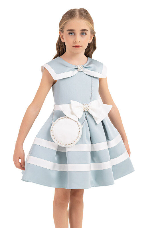 Mint Sailor-collar dress for girls 4-8 AGE - 6