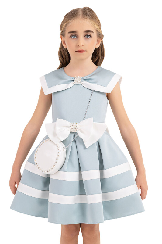 Mint Sailor-collar dress for girls 4-8 AGE - 7