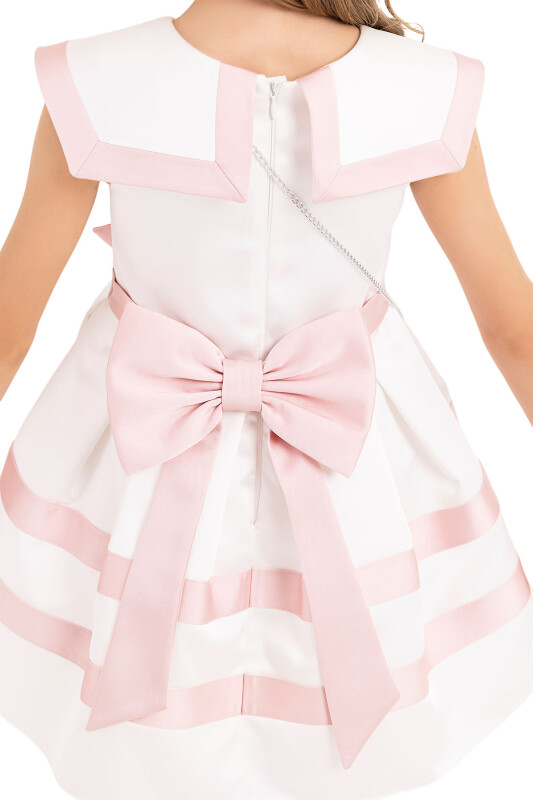 Ecru Sailor-collar dress for girls 4-8 AGE - 6