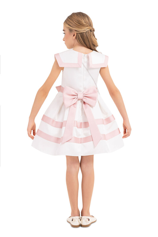 Ecru Sailor-collar dress for girls 4-8 AGE - 7
